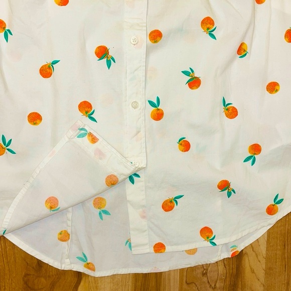 J. Crew fruit print sleeveless button down blouse size M - Picture 5 of 9